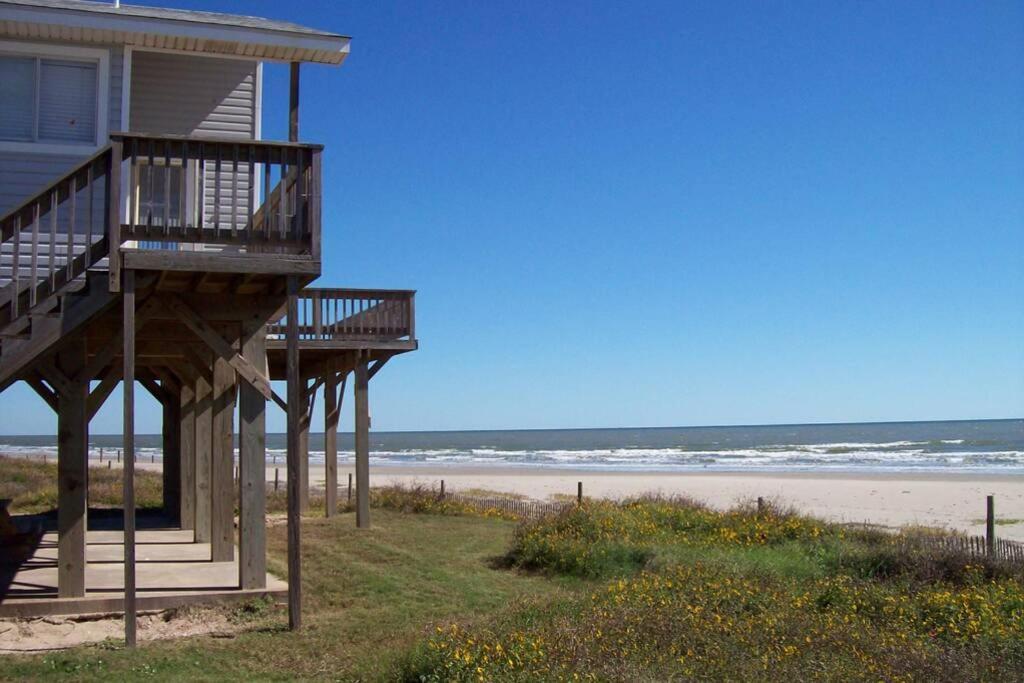 Beach Front On West Beach Galveston Buitenkant foto